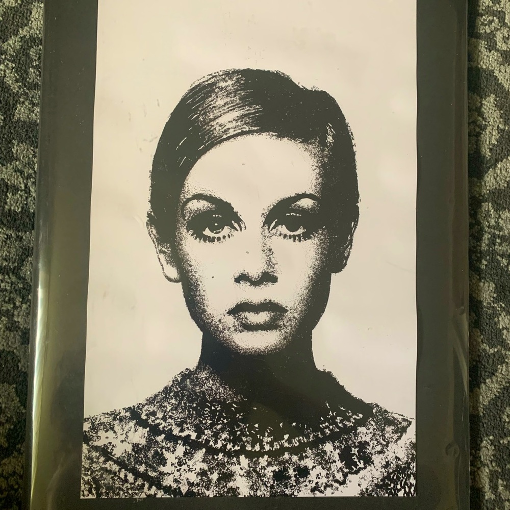 RARE signed Twiggy art print by Jill Dougherty. 17.5inches x 12 inches